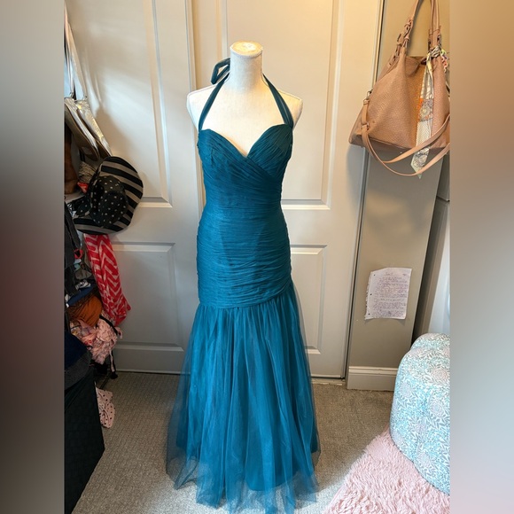 Wtoo Dresses & Skirts - Wtoo Teal Halter Dress